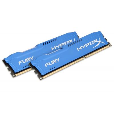 Модуль памяти для компьютера DDR3 16Gb (2x8GB) 1600 MHz HyperX Fury Fury Blu Kingston (HX316C10FK2/1