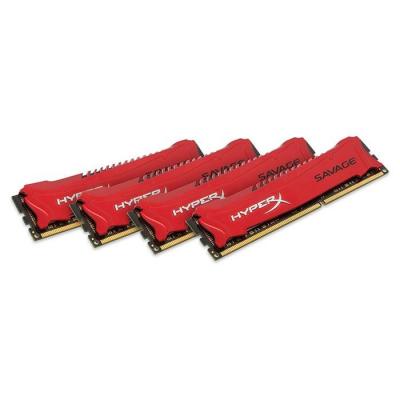 Модуль памяти для компьютера DDR3 32GB (4x8GB) 1600 MHz Savage Red Kingston (HX316C9SRK4/32)