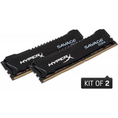 Модуль памяти для компьютера DDR4 8GB (2x4GB) 2133 MHz Savage Black Kingston (HX421C13SBK2/8)