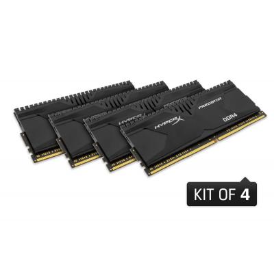 Модуль памяти для компьютера DDR4 32GB (4x8GB) 3000 MHz HyperX Predator Kingston (HX430C15PBK4/32)