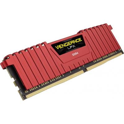 Модуль памяти для компьютера DDR4 8GB 2666 MHz Vengeance LPX Red CORSAIR (CMK8GX4M1A2666C16R)