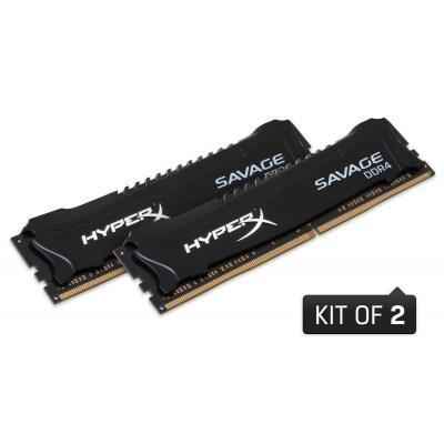 Модуль памяти для компьютера DDR4 16GB (2x8GB) 2800 MHz HyperX Savage BLACK Kingston (HX428C14SB2K2/