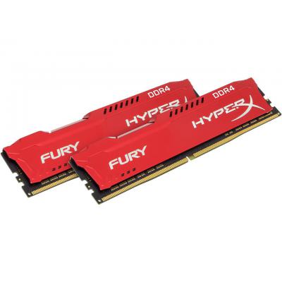 Модуль памяти для компьютера DDR4 16GB (2x8GB) 2400 MHz HyperX Fury RED Kingston (HX424C15FR2K2/16)