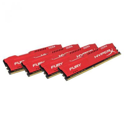 Модуль памяти для компьютера DDR4 32GB (4x8GB) 2666 MHz HyperX FURY Red Kingston (HX426C16FR2K4/32)
