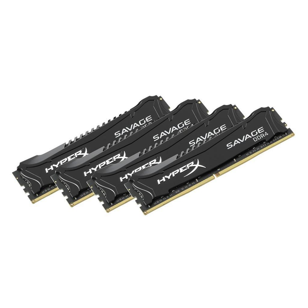 Модуль памяти для компьютера DDR4 64GB (4x16GB) 2666 MHz HyperX Savage BLACK Kingston (HX426C15SBK4/